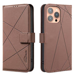 Geometric Pattern RFID Leather Phone Case, For iPhone 18 Pro/17 Pro, For iPhone 18 Pro Max/17 Pro Max, For iPhone 16e / 17e, For iPhone 17, For iPhone Air, For iPhone 16 Pro Max, For iPhone 16 Pro, For iPhone 16 Plus
