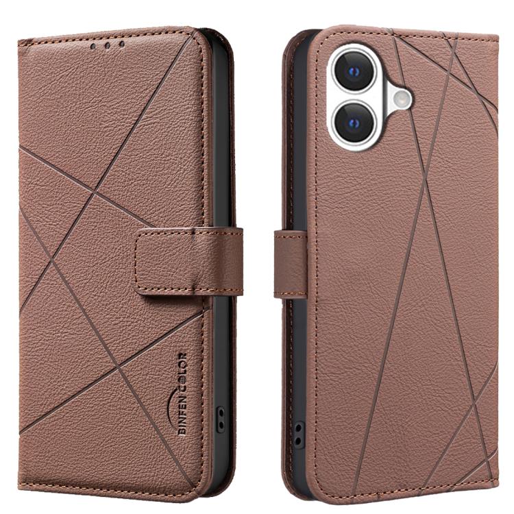 Geometric Pattern RFID Leather Phone Case, For iPhone 18 Pro/17 Pro, For iPhone 18 Pro Max/17 Pro Max, For iPhone 16e / 17e, For iPhone 17, For iPhone Air, For iPhone 16 Pro Max, For iPhone 16 Pro, For iPhone 16 Plus