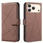 Geometric Pattern RFID Leather Phone Case, For iPhone 18 Pro/17 Pro, For iPhone 18 Pro Max/17 Pro Max, For iPhone 16e / 17e, For iPhone 17, For iPhone Air, For iPhone 16 Pro Max, For iPhone 16 Pro, For iPhone 16 Plus