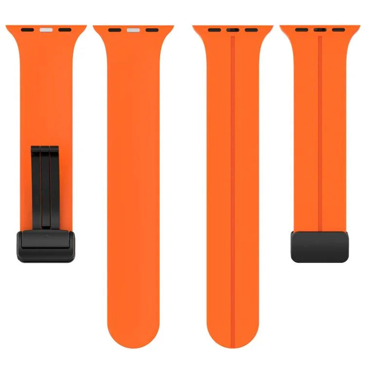 xDfind Solid Color Magnetic Buckle Silicone Watch Band, For Apple Watch 46mm / 49mm / 45mm / 44mm, For Apple Watch 42mm / 41mm / 40mm / 38mm