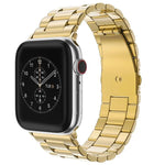 xDfind Three Beads Fold Buckle Stainless Steel Watch Band, For Apple Watch 46mm / 49mm / 45mm / 44mm, For Apple Watch 42mm / 41mm / 40mm / 38mm