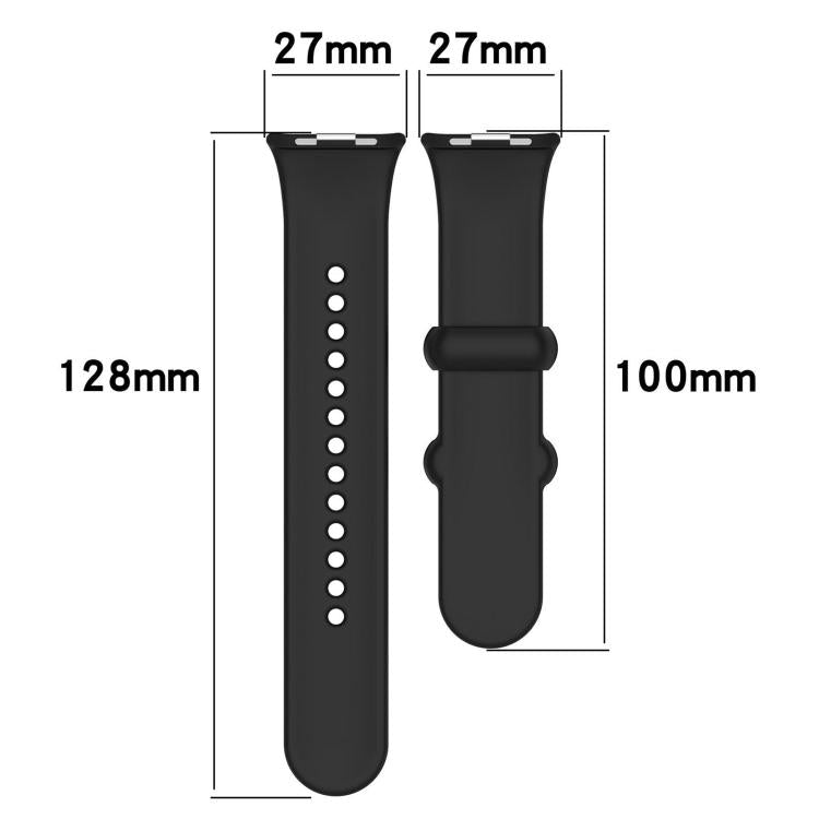 xDfind Solid Color Black Buckle Silicone Watch Band, For Xiaomi Band 10 Pro/9 Pro/Redmi Watch 6/5/4, For Redmi Watch 6 / Watch 5 / Watch 4