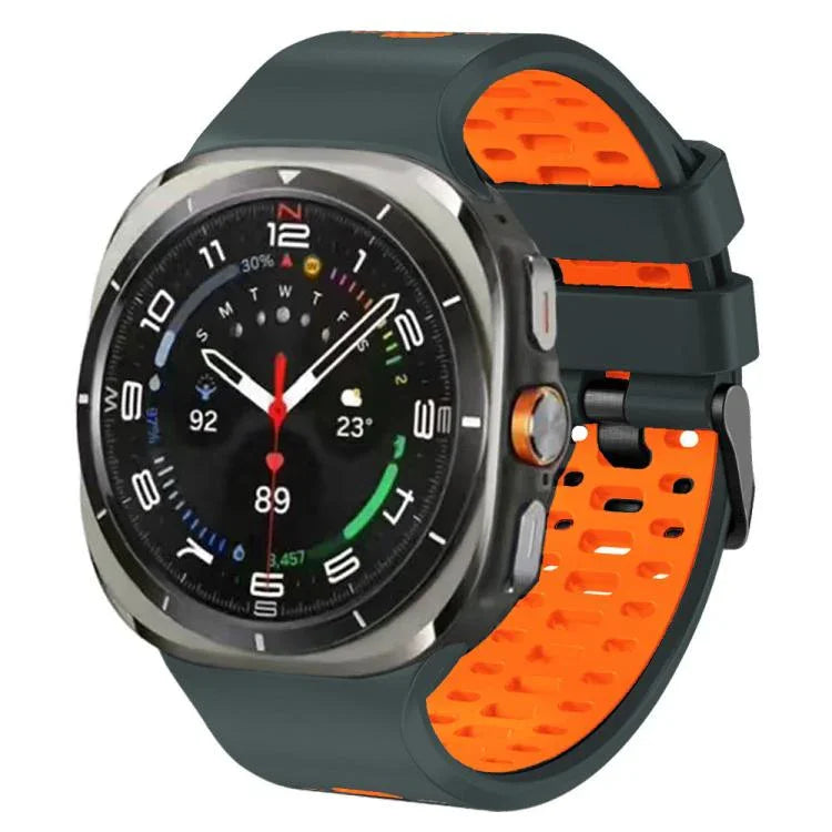 Two Color Silicone Breathable Watch Band, For Samsung Galaxy Watch Ultra 47mm / Ultra 2025