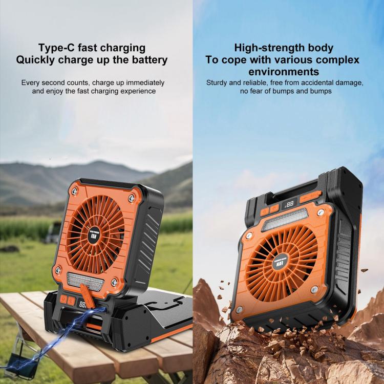 F3 Solar Powered USB Charging Portable Fan Camping Light