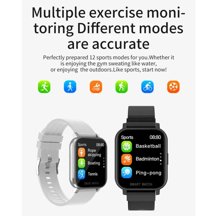 1.54 inch TFT Screen IP67 Waterproof Business Sport Silicone Strip Smart Watch, Support Sleep Monitor / Heart Rate Monitor / Blood Pressure Monitoring, Silicone Strip