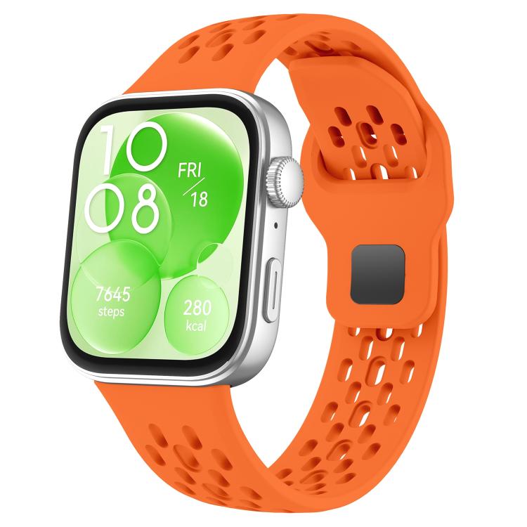 xDfind Mesh Reverse Buckle Silicone Watch Band, For Huawei Watch Fit 5 / Fit 5 Pro / Fit 4