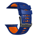 Trapezoid Two Color Silicone Watch Band, For Apple Watch 46mm / 49mm / 45mm / 44mm