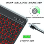 Colorful Backlight Bluetooth Keyboard Leather Tablet Case, For iPad Air 11 2024 / Air 11 2025, For iPad Air 5 / Air 4 10.9