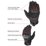 SOMAN  MG21 Motorcycle Sheepskin Carbon Fiber Gloves Off-road Riding Anti-slip Gloves, M, L, XL, XXL
