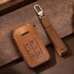 For Volvo XC60 / XC90 / S90 6-button C047 Crazy Horse Cowhide Car Key Protection Cover, For Volvo XC60 6-button, For Volvo XC60 / XC90 / S90 6-button