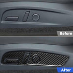 For Tesla Model 3 2023- 7pcs/Set Carbon Fiber Car Seat Adjustment Panel Decorative Sticker, 7pcs/Set Car Seat Adjustment Panel, Left Drive, 7pcs/Set Car Seat Adjustment Panel, Right Drive