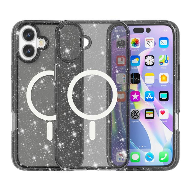 Terminator Style Glitter Powder MagSafe Magnetic Phone Case, For iPhone 18 Pro / 17 Pro, For iPhone 18 Pro Max / 17 Pro Max, For iPhone 17, For iPhone Air