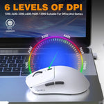 HXSJ T68 3 Modes Wired 2.4G BT5.1 Wireless Lightweight Gaming Mouse, T68