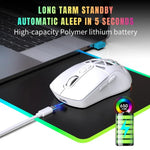 HXSJ T26 Dual Modes 2.4G BT5.1 Rechargeable Wireless Mouse, T26