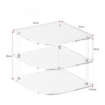 YX165 Acrylic 3 Tier Corner Plates and Bowls Organizer Shelf, YX165