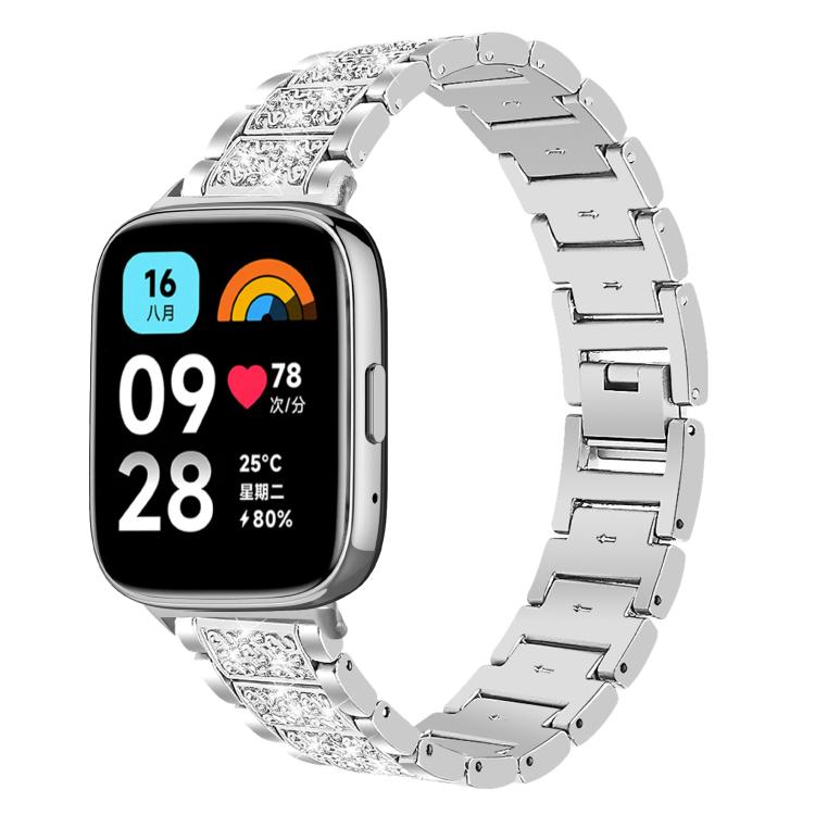 xDfind Diamond Jewelry Stainless Steel Watch Band, For Xiaomi Band 10 Pro / 9 Pro / Redmi Watch 6, For Xiaomi Smart Band 10 / 9 / 8 / NFC 14mm, For Redmi Watch 3 Active / Lite 20mm, For Redmi Watch 3 20mm