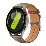 xDfind Flat Head Black Shark Fine Grain Leather Watch Band, For Samsung Galaxy Watch Ultra / Ultra 2025, For Samsung Galaxy Watch8 / Watch8 Classic, For Samsung Galaxy Watch7 / FE / 6 / 5 / 4