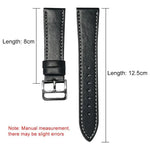 xDfind Flat Head Black Shark Fine Grain Leather Watch Band, For Samsung Galaxy Watch Ultra / Ultra 2025, For Samsung Galaxy Watch8 / Watch8 Classic, For Samsung Galaxy Watch7 / FE / 6 / 5 / 4