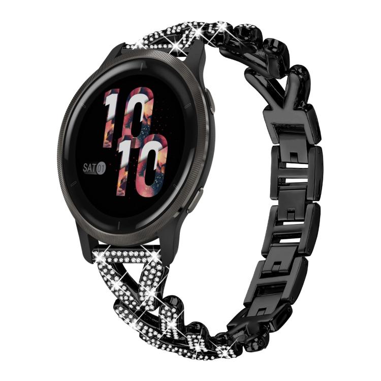xDfind Small Twist Diamond Metal Watch Band, 20mm For COROS APEX 2 42mm / PACE 2, 20mm For Huawei Watch GT4 / GT3 / GT2, 20mm For Amazfit Bip U / Bip Lite / Bip 3 Pro, 20mm For Amazfit GTS4 Mini/3/2 /2e/2 Mini, 20mm For Xiaomi Haylou RS4 Plus LS11 / LS...