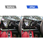 Forged Gold Foil Carbon Fiber Car Central Control Screen Frame Decorative Sticker for Chevrolet Corvette C8 2020-, Right Driver, Central Control Screen Frame, Right Driver