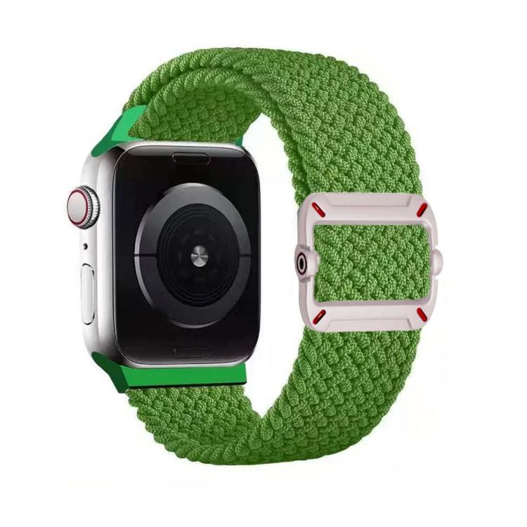 Double Loop Mechanical Buckle Nylon Braid Watch Band, For Apple Watch 46mm / 49mm / 45mm / 44mm