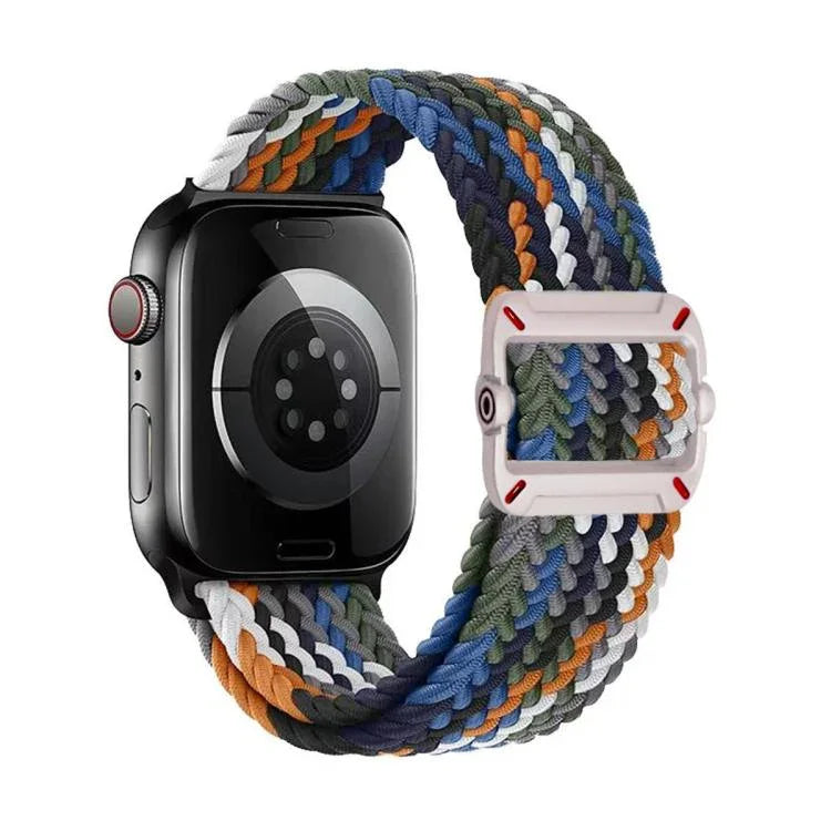 Double Loop Mechanical Buckle Nylon Braid Watch Band, For Apple Watch 42mm / 41mm / 40mm / 38mm