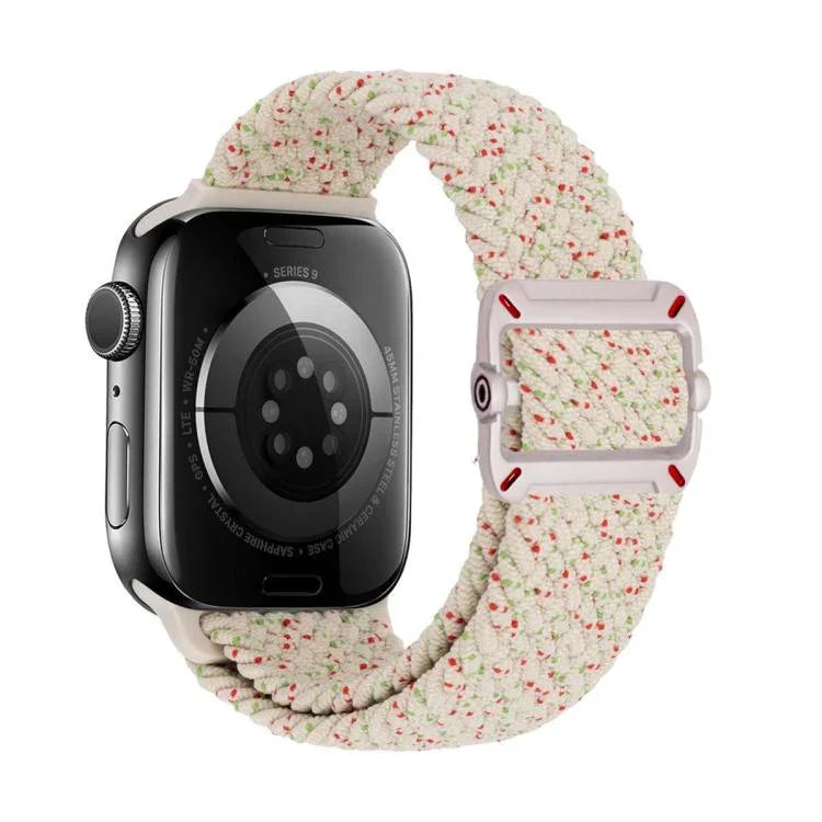 Double Loop Mechanical Buckle Nylon Braid Watch Band, For Apple Watch 42mm / 41mm / 40mm / 38mm