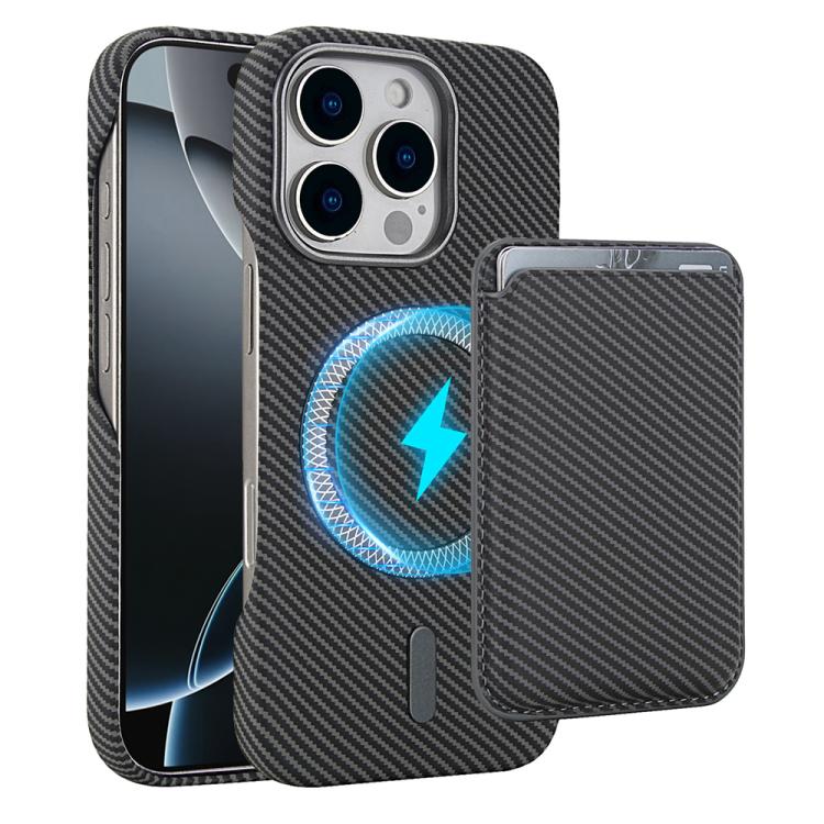 Carbon Fiber MagSafe Magnetic Card Holder Phone Case, For iPhone 17 Pro Max, For iPhone 17 Pro, For iPhone 17, For iPhone Air, For iPhone 16 Pro Max, iPhone 16 Pro, For iPhone 16 Plus, For iPhone 16, For iPhone 15 Pro Max