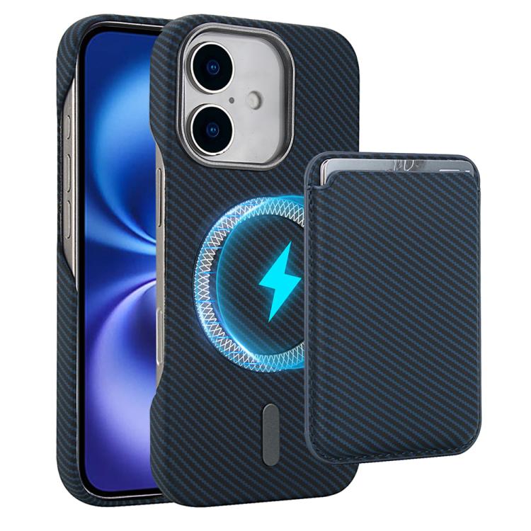 Carbon Fiber MagSafe Magnetic Card Holder Phone Case, For iPhone 17 Pro Max, For iPhone 17 Pro, For iPhone 17, For iPhone Air, For iPhone 16 Pro Max, iPhone 16 Pro, For iPhone 16 Plus, For iPhone 16, For iPhone 15 Pro Max