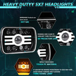 Y19 H4 7 inch Car Sun Style Square Modified Headlight for Jeep Wrangler, Y19