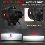 T10 2pcs/Pack 55W 3 inch High Power Dual Lens Fog Light, Universal Double Holder, T10