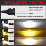 T10 2pcs/Pack 55W 3 inch High Power Dual Lens Fog Light, Universal Double Holder, T10