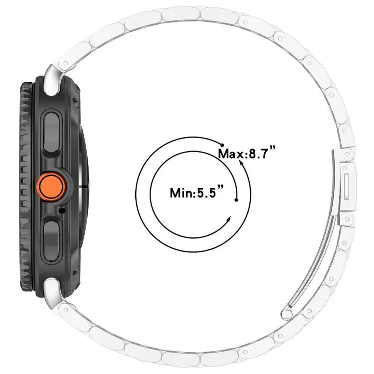 Tri-beads Flat Buckle Titanium Alloy Watch Band, For Samsung Galaxy Watch8 / Watch8 Classic, For Samsung Galaxy Fit3 / SM-R390