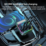 BC91 Car Bluetooth Hands-free Calling PD36W Fast Charging with Atmosphere Light, BC91