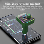 BC91 Car Bluetooth Hands-free Calling PD36W Fast Charging with Atmosphere Light, BC91