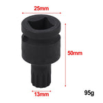 Brake Pad Screw Disassembly Tool Screw Removal Sleeve 14mm Triple Square XZN Socket for Volkswagen / Audi