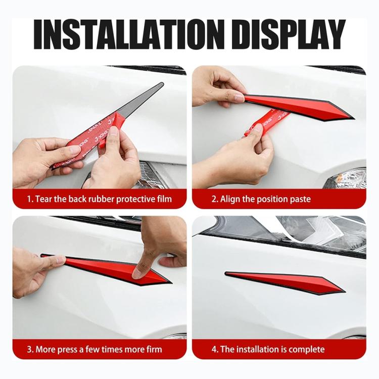 4pcs / Set Car Door Anti-collision PVC Strip, Size: 15x2.5cm, Size: 15x2.5cm