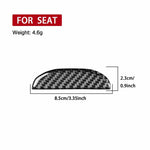 Carbon Fiber Car Passenger Seat Storage Box Handle Decorative Sticker for SEAT Leon 2005-2012, Left and Right Driver, Passenger Seat Storage Box Handle