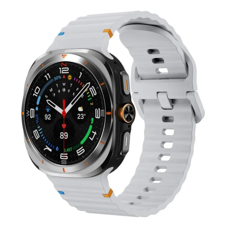 xDfind Wave Stitching Silicone Watch Band, For Samsung Galaxy Watch Ultra 47mm / Ultra 2025
