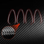 4pcs/Set Carbon Fiber Car Inner Door Handle Panel Decorative Sticker for SEAT Leon 2005-2012, Left and Right Driver, Inner Door Handle Panel