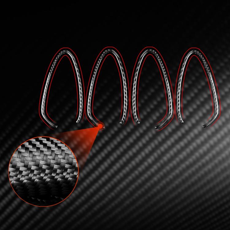 4pcs/Set Carbon Fiber Car Inner Door Handle Panel Decorative Sticker for SEAT Leon 2005-2012, Left and Right Driver, Inner Door Handle Panel