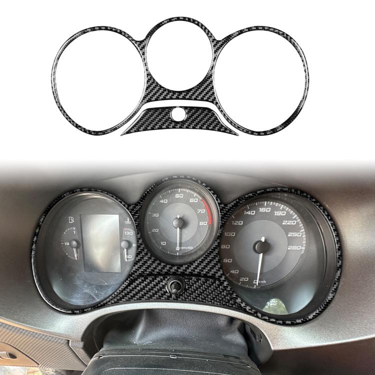 2pcs/Set Carbon Fiber Car Speedometer Surrounded Panel Decorative Sticker for SEAT Leon 2005-2012, Left and Right Driver, Speedometer Surrounded Panel