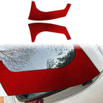 2pcs/Set Carbon Fiber Car Rear Windshield Decorative Sticker for SEAT Leon 2005-2012, Carbon Sheet Style, Left and Right Driver, Rear Windshield