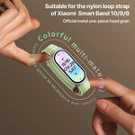xDfind Metal Connector Nylon Braided Loop Watch Band, For Xiaomi Smart Band 10 / 9 / 8 / NFC