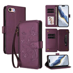 Butterfly Love Flower Multi-card Zipper Wallet Leather Phone Case, For iPhone 15, For iPhone 14 Plus, For iPhone 14 / 13, For iPhone 14 Pro, For iPhone 14 Pro Max, For iPhone 7 / 8 / SE 2022