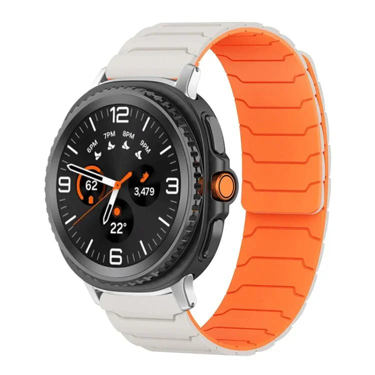 xDfind Magnetic Silicone Watch Band, For Samsung Galaxy Watch Ultra / Ultra 2025, For Samsung Galaxy Watch8 / 8 Classic, For Samsung Galaxy Watch 7 / 6 / 5 / FE