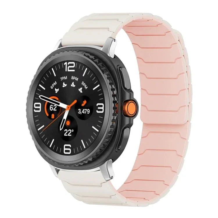 xDfind Magnetic Silicone Watch Band, For Samsung Galaxy Watch Ultra / Ultra 2025, For Samsung Galaxy Watch8 / 8 Classic, For Samsung Galaxy Watch 7 / 6 / 5 / FE