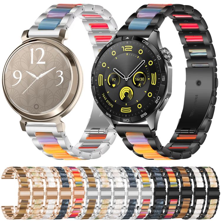 xDfind Three Beads Metal Resin Watch Band, 14mm, 18mm, 20mm, 22mm
