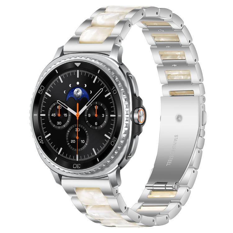 xDfind Three Beads Metal Resin Watch Band, For Samsung Galaxy Watch Ultra/Ultra 2025, For Samsung Galaxy Watch8 / 8 Classic, For Samsung Galaxy Watch 7 / 6 / 5 / FE