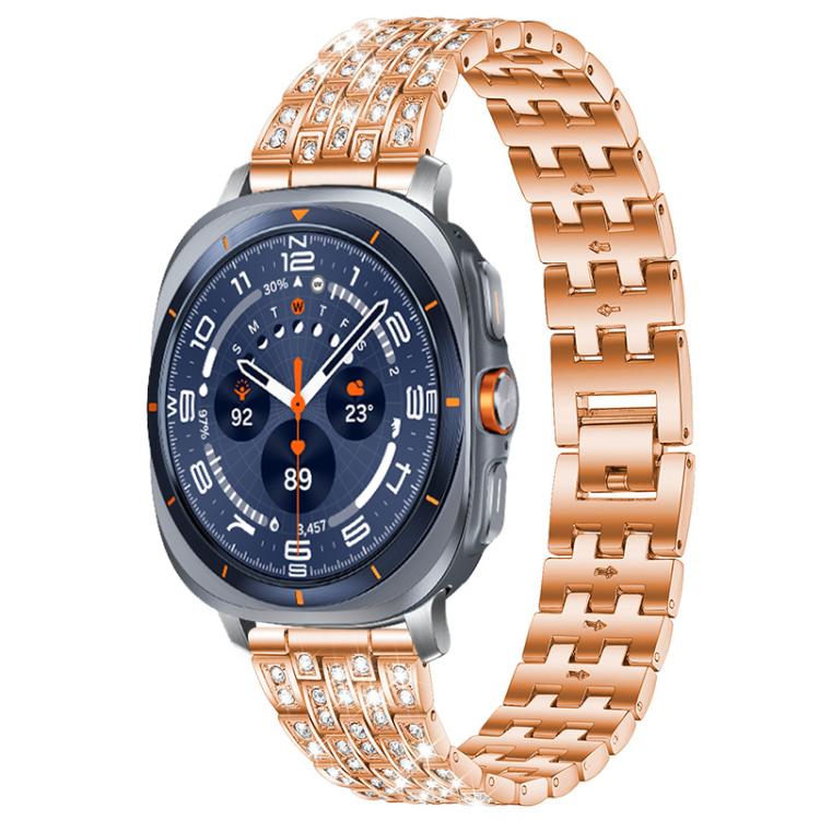 xDfind Five Beads Full Diamond Metal Watch Band, For Samsung Galaxy Watch Ultra/Ultra 2025, For Samsung Galaxy Watch8 / 8 Classic